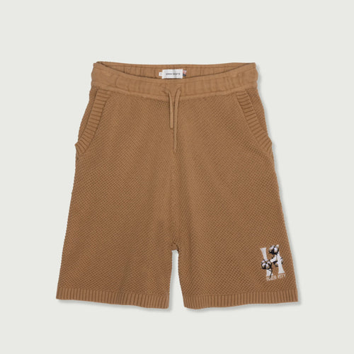 HTG KNIT H SHORTS CARAMEL