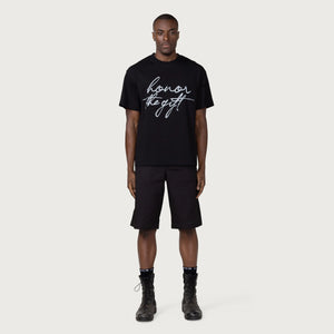HTG SCRIPT SS TEE BLACK