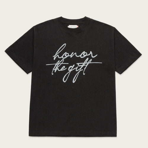 HTG SCRIPT SS TEE BLACK