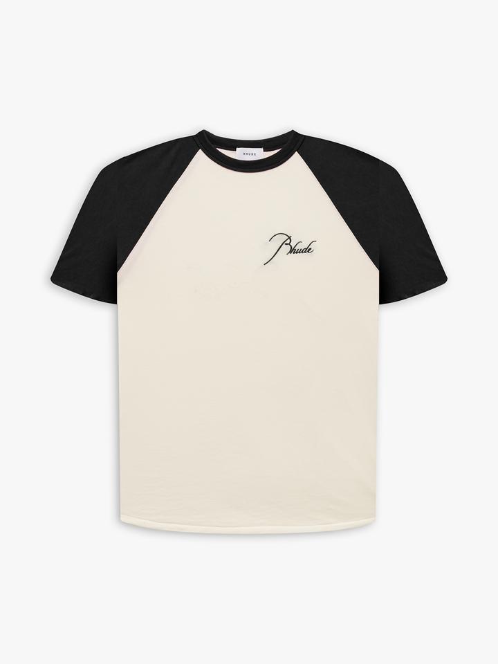 RHUDE RAGLAN TEE GREEN WHITE