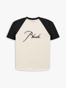 RHUDE RAGLAN TEE GREEN WHITE