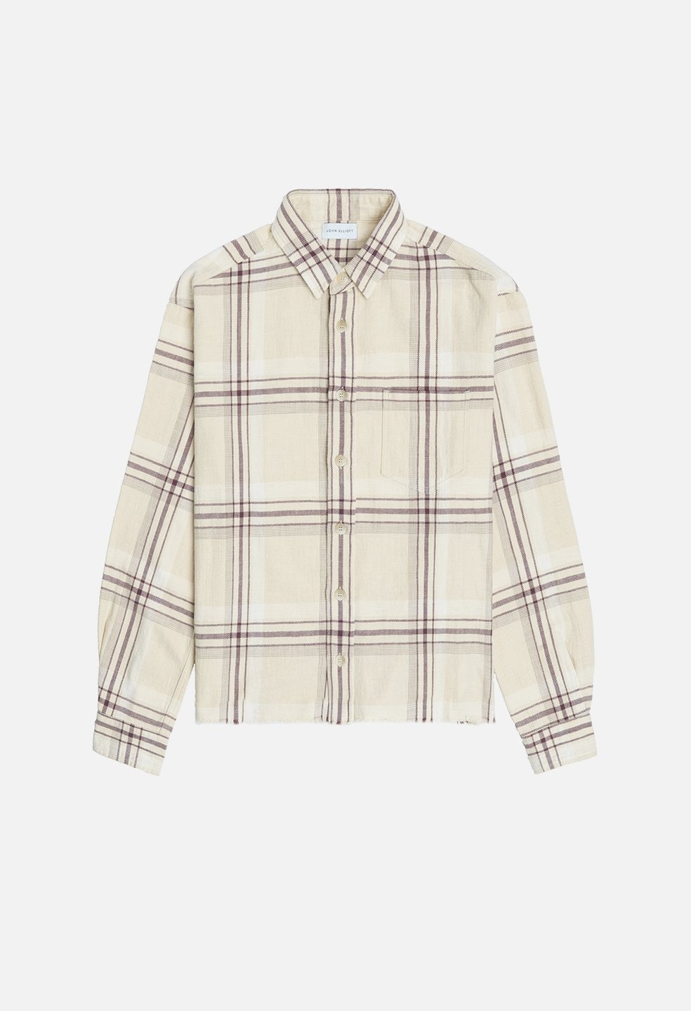 JOHN ELLIOTT HEMI OVERSIZED SHIRT GOBI CHECK