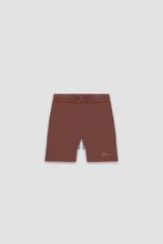 Load image into Gallery viewer, FLANEUR HOMME EMBROIDERED SIGNATURE SHORTS IN DARK BROWN