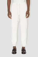 Load image into Gallery viewer, FLANEUR HOMME EMBROIDERED SIGNATURE SWEATPANTS IN ECRU