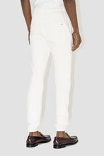 Load image into Gallery viewer, FLANEUR HOMME EMBROIDERED SIGNATURE SWEATPANTS IN ECRU