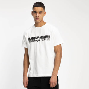 FLANEUR HOMME DISTORTED PRINTEMPS ETE T-SHIRT WHITE