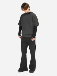 C2H4 SLOGAN STAIR T-SHIRT BLACK
