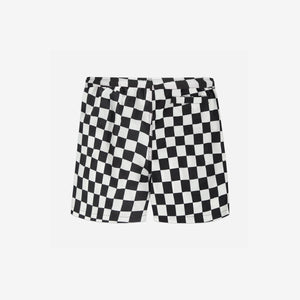 FLANEUR HOMME ESSENTIAL SWIM SHORTS IN BLACK WHITE CHECKERS