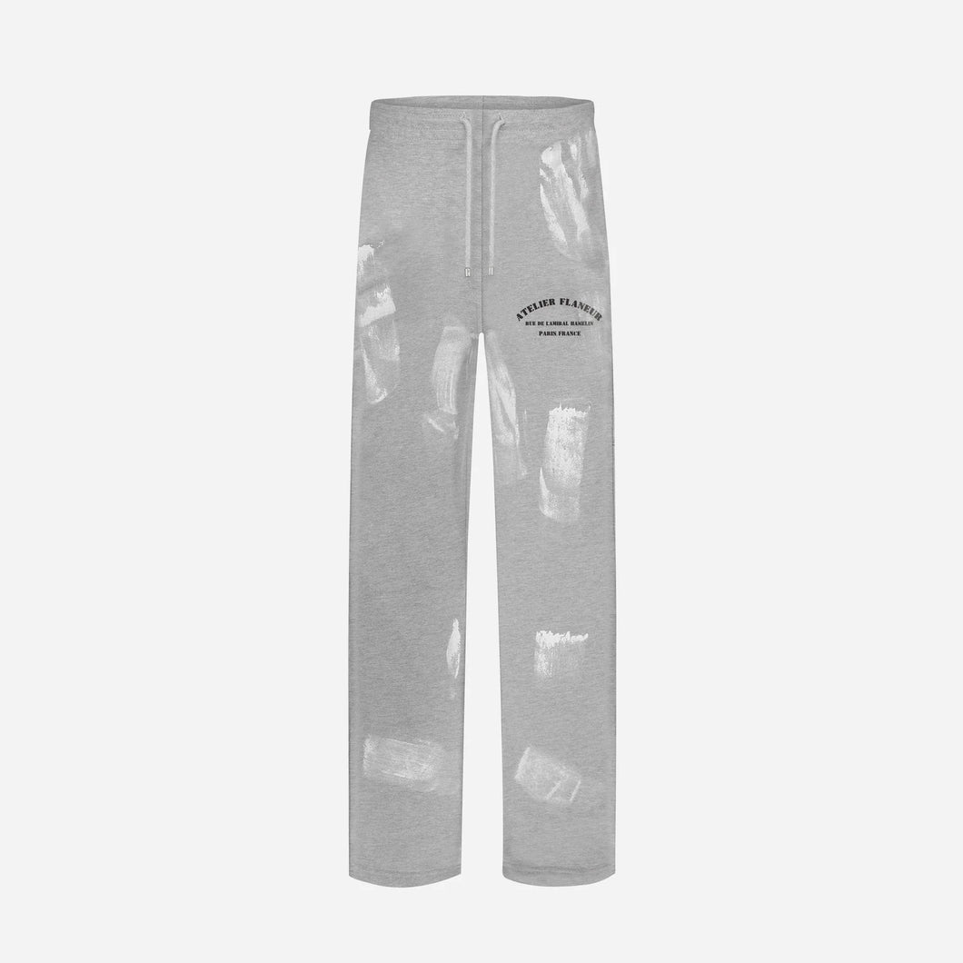 FLANEUR HOMME ATELIER SWEATPANTS WITH PAINSTAINS IN GREY
