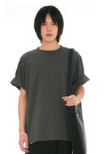 Load image into Gallery viewer, C2H4 FOUNDER FOLD OVER TSHIRT DARK GRAY