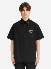 Load image into Gallery viewer, C2H4 ASTEROID RAW EDGE SHIRT BLACK