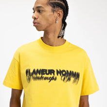 Load image into Gallery viewer, FLANEUR HOMME DISTORTED PRINTEMPS ETE TSHIRT IN YELLOW