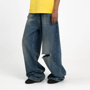 FLANEUR HOMME SUPER WIDE LEG IN LIGHT BLUE DENIM