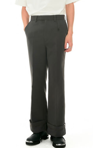 C2H4 ANTHOLOGY TAILORED TROUSERS DARK GRAY