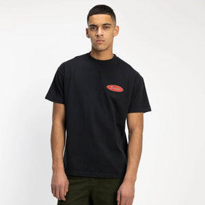 FLANEUR HOMME VINTAGE LOGO T-SHIRT IN BLACK
