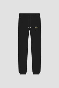 FLANEUR HOMME CHAINSTITCHED PANTS BLACK