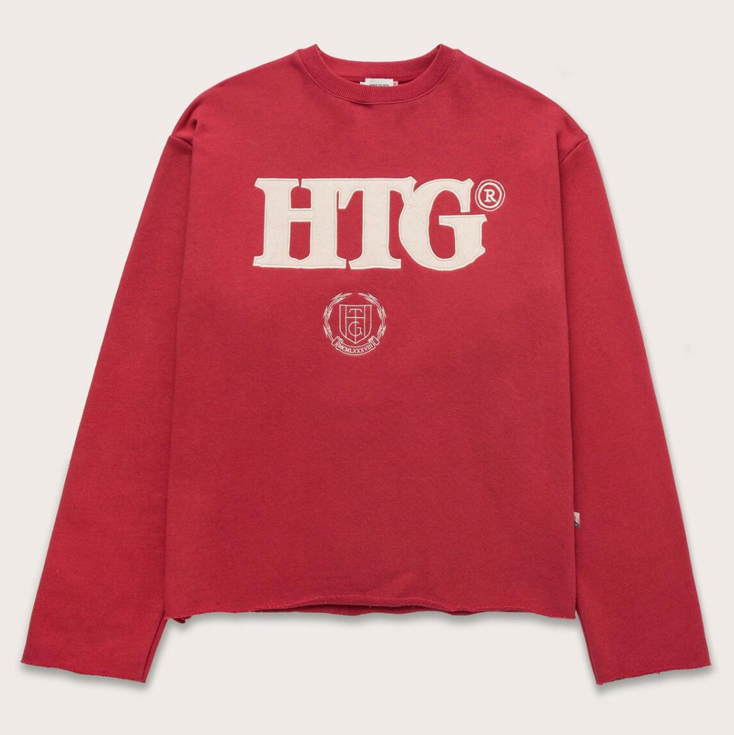 HTG STUDIO CREWNECK CRIMSON