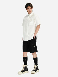 C2H4 ASTEROID RAW EDGE SHIRT WHITE
