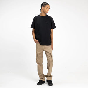 FLANEUR HOMME STRAP CARGO PANTS IN LIGHT BROWN