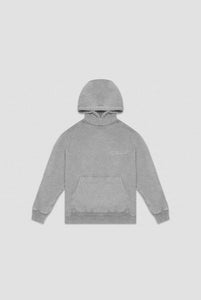 FLANEUR HOMME CHAINSTITCHED FLANEUR HOODIE GREY