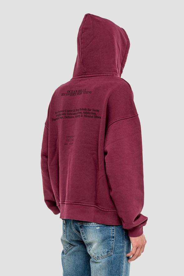 Hoodie bordeaux homme clearance