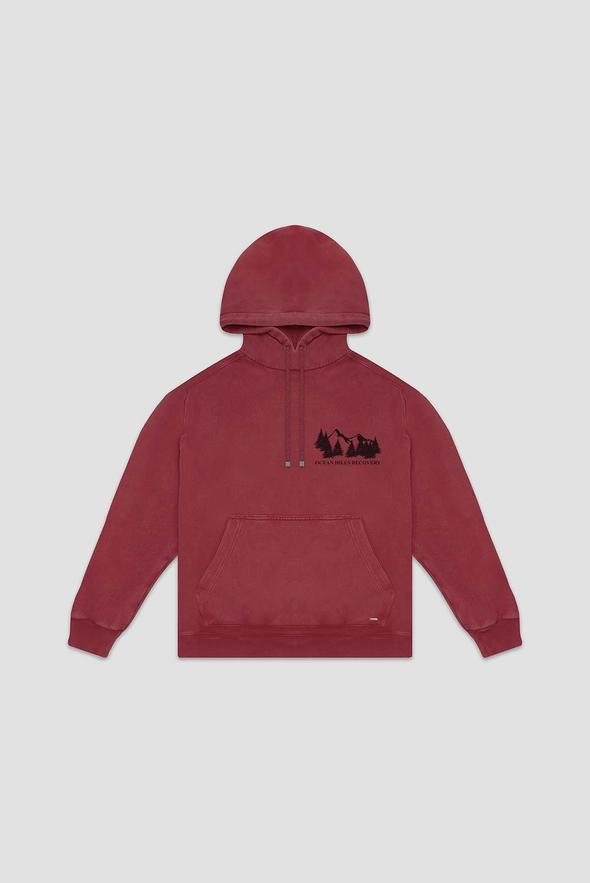 Flaneur red hoodie new arrivals