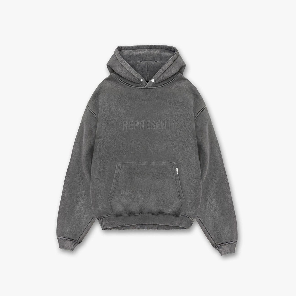 REPRESENT EMBROIDERED LOGO HOODIE VINTAGE GREY – AITCH