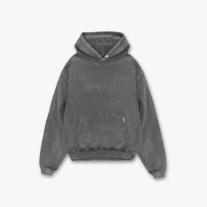 REPRESENT EMBROIDERED LOGO HOODIE VINTAGE GREY